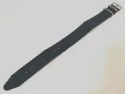 New 10.5" Long Easy Pass Thru Mens Nylon ONE PIECE Fits any 20mm Watch Band Blue