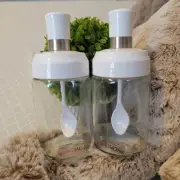 Kitchen Glass Spice Jars Seasonning Condiment Spice Jars With Spoon Oil...