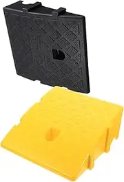NOLITOY Anti-Slip Car Ramps 2pcs Plastic Step Ramps for Driveway and Thresholds Portable Slope Mats