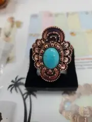 Paparazzi Jewelry - Vintage Copper/ Blue Ring # 34