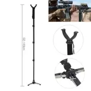 Tactical Hunting Monopod Adjustable Tripod V Head Shooting Stick 360° Rotation
