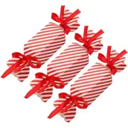 50pcs Christmas Candy Boxes Empty Treat Boxes With Ribbon Red Small Candy Boxes