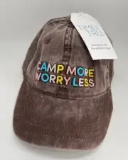 Camp More Worry Less Ball Cap Hat Adjustable