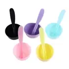 2PCS DIY Facial Face Mask Tool Set Mixing Bowl Stick Spoon Spatula Make Up T--f