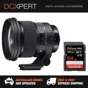 SIGMA 105MM F/1.4 DG HSM ART LENS FOR L-MOUNT (4259969) + BONUS SD CARD