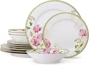 [Noritake] Poppy Place 12-Piece Set, Service for 4 in White