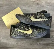 Nike Zoom Kobe 11 XI ID Men Size 11.5 Mamba Day 865773-991 Black Gold Air 2016