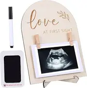 QUMIIRITY Sonogram Photo Frame Wooden Baby Picture Holder Nursery Decor Wall Mount or Shelf Simple to Clean Elegant Design