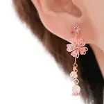 無耳洞女孩✦ AC021020 S925銀針 SAKURA EARRING CLIP-ON 日本櫻花水鑽耳夾耳環耳針女生