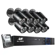 CCTV Security System 8CH DVR 8 Cameras 4TB Hard Drive Surveillance Kit 8B-4T