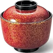 J-Kitchens Miso Soup Bowl Shinobi Shutsugaru, 3.7 x 3.4 inches (9.3 x 8.6 cm), Made in Japan