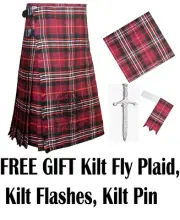 Scottish Handmade Traditional Hunting Scott Modern Tartan 8 Yard kilt for Men