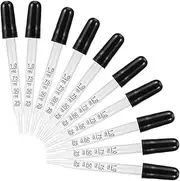 HEALEEP 10pcs Bent Tip Glass Droppers with Scale Essential Oils Pipette for Laboratory Use Accurate Measurements and Easy Dispensing Capacity for Narrow Spaces
