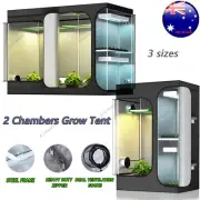 Hydroponics 2 Chamber Grow Tent With Propagation Rack Included Indoor Plant