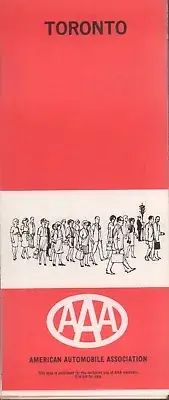 1966 AAA Road Map: Toronto NOS