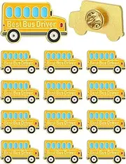 [Landical] School Driver Appreciation Gifts Bulk School Bus Driver Pins Souvenir Emblem School Bus Badges Button Lapel Pin in Bulk for Graduation Thank You Gifts School Bus Driver Retired Gifts
