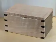 Small Handmade Dovetailed Trinket/Keepsake Wood Box Maple/Macassar Ebony