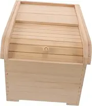 Alipis Wooden Rice Storage Container Airtight Food Storage Bin for Grains Cereal Beans Multi Purpose Kitchen Organizer with Sealed Design for Freshness Natural Finish