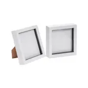 Nicola Spring Box Picture Glass Photo Frame, Standing & Hanging - for 6x6" (15x15cm) Photos - Pack of 2