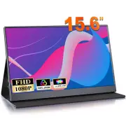 Portable Monitor 15.6" FHD 1080P Laptop Monitor USB-C IPS HDR Gaming Display