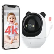 Advwin Baby Monitor, 4K Ultra HD WiFi Security Baby Camera, Indoor Home Surveillance Camera with Night Vision, Lullabies, Cry & Motion Detection, PTZ Camera for Babies, Pets