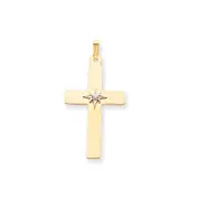 14k Two-tone Gold TT Dia Pendant