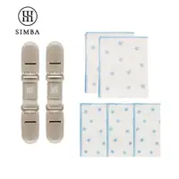 在飛比找鮮拾優惠-【Simba 小獅王辛巴】極柔感印花紗布澡巾2入+手帕2入+