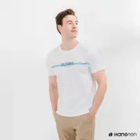 在飛比找momo購物網優惠-【Hang Ten】男裝-有機棉前胸文字印花T恤-白