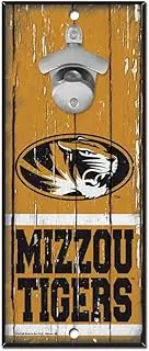 WinCraft NCAA Missouri Tigers Bottle Opener5x11 Wood Sign Bottle Opener, Team Colors, 5"x11"
