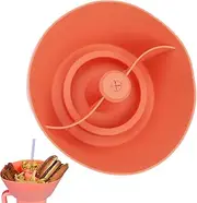 Acunny Snack Container for, Silicone Snack Cup, High Temperature Resistant Odorless Snack Bowl - Lightweight Silicone Tray, Snack Plate for Watching