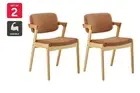 Set of 2 Matt Blatt Kai Replica Danish Dining Chairs (Tan PU/Ash), Chairs, Home