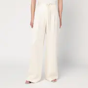 [Róhe] Wide-leg trousers in pearl colour 40 FR White