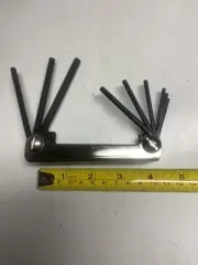 9 Pc Eklin # 91 FOLD UP HEX KEY ALLEN WRENCH SET SAE New Old Stock Made In USA