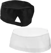 [BESTYASH] 2pcs Adult Chef Hat Comfortable Kitchen Cooking Cap Breathable Waitress Hat for Men Women
