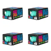 4PK Schylling Dig' It Pig Nee Doh Kids Squeeze Squish Play Toy 8cm Asst. 3y+