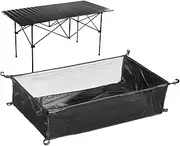 Camping Under Table Storage Bag, Mesh Basket Organizer for Camping Table, Portable Mesh Pouch Under Picnic Table Organizer Bag for Camping Travel