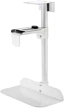 PC Stand Under Desk PC Mount CPU Tower Holder 360° Swivel Height and Width Adjustable Fits Most CPU Tower (Black/White) CPU Tower Stand(White)