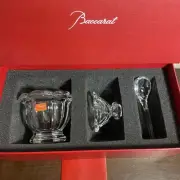 Baccarat Crystal Glass Container Jamjar Pot Lid Spoon set Missouri Luxury Fancy