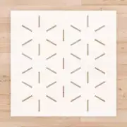 Geometric Simple Pattern Wall Stencil for Painting 12” x 12” Reusable Repeati...