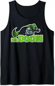 [Marvel] Dr. Doom Metal Armor Distressed Text Tank Top