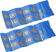 Bestgle 20 Pcs Diamond Saw Blades, 8 Holes Rotary Circular Cut-Off Wheel Discs with 2 Mandrel Cutting Disk Kit, Mini Rotary Tool Replacement for Wood, Plastic, Glass, Stone, Ceramics, 22mm/25mm