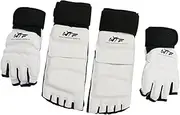 Ｓｉｍｈｏａ Taekwondo Hand and Foot Protector, Foot Guard Half Finger Gloves Sparring Gear, Karate Gloves for Punch Bag Kickboxing