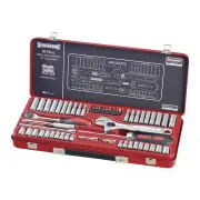 Sidchrome SCMT10355 - 60 Piece 1/4" Drive Socket Set Metric/AF