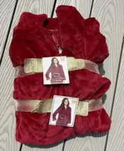 Oscar de la Renta Women’s Zip Robe Red Small Medium Soft