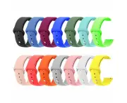 Silicone Button Style Watch Straps Compatible with Garmin Vivoactive 3 - Army Green