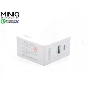 快速出貨 MINIQ For IPhone PD 閃充 + QC3.0 快充 閃充 充電器36W AC-DK23T
