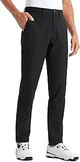 [CRZ YOGA] Men's All Day Comfy Golf Pants - 30"/32"/34" Quick Dry Lightweight Work Casual Trousers with Pockets