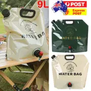 9L Collapsible Water Storage Container Bag with Spigot Camping Hydration Carrier