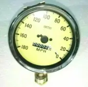 100mmSpeedometer Smiths replica Cream Face M18X1.5 thread180 MPH CLOCK WISE CRM