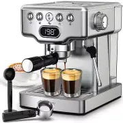 Geek Chef Espresso Machine 20 Bar Maker Coffee Machine 1.8L Tank w/ Milk Frother